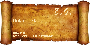 Bukor Ida névjegykártya