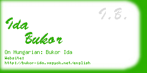 ida bukor business card